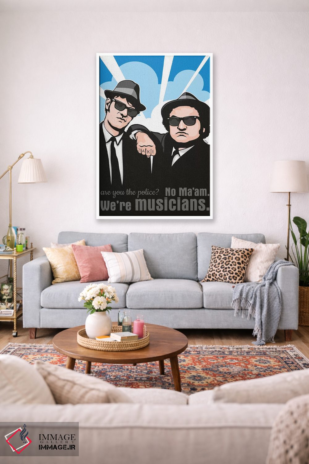 تابلو دکوراتیو خانم نه، ما موزیسین هستیم اثر جیمز لی - D1W