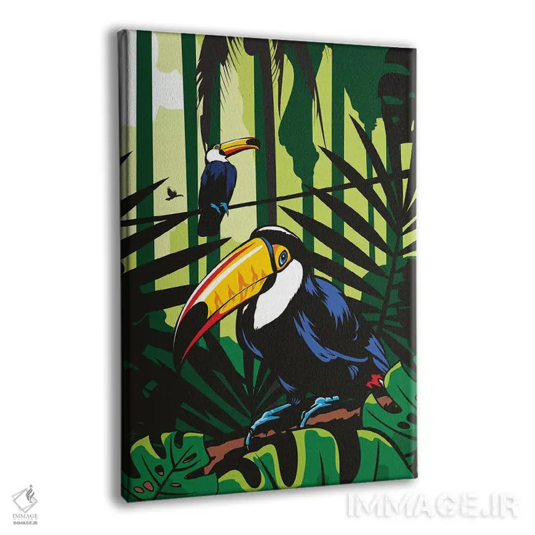 تابلو دکوراتیو توکان ها اثر جیمز لی - نمای پرسپکتیو محصول