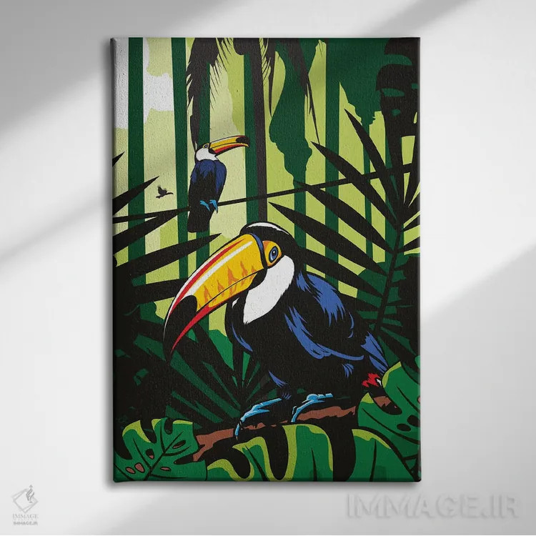 تابلو دکوراتیو توکان ها اثر جیمز لی - نمای روبهرو روی دیوار