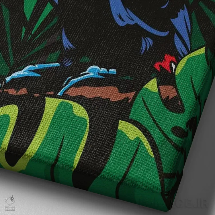 تابلو دکوراتیو توکان ها اثر جیمز لی - نمای نزدیک بافت بوم