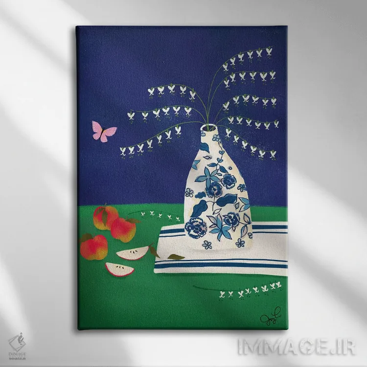 تابلو دکوراتیو قلب خونین اثر جوی لافرم - نمای روبهرو روی دیوار
