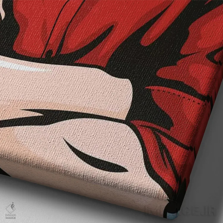 تابلو دکوراتیو نوازش ریش اثر جیمز لی - نمای نزدیک بافت بوم