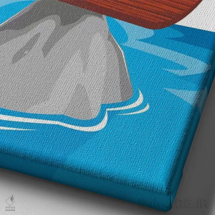 تابلو دکوراتیو کشتی نوح اثر جیمز لی - نمای نزدیک بافت بوم