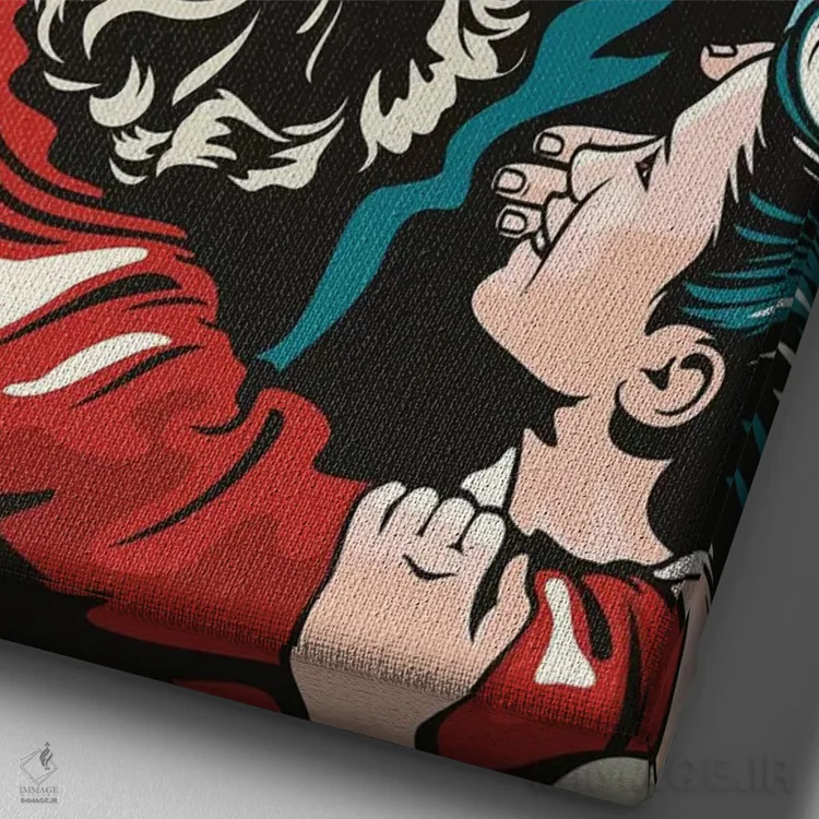 تابلو دکوراتیو زندگی فوق العاده است اثر جیمز لی - نمای نزدیک بافت بوم