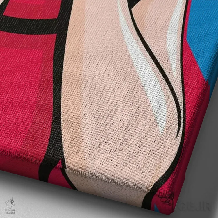 تابلو دکوراتیو وای! اثر جیمز لی - نمای نزدیک بافت بوم