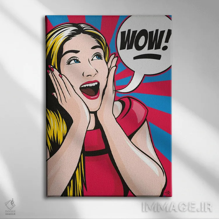 تابلو دکوراتیو وای! اثر جیمز لی - نمای روبهرو روی دیوار