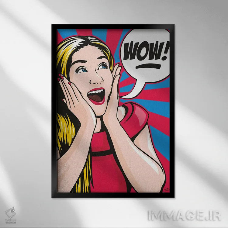 تابلو دکوراتیو وای! اثر جیمز لی - نمای قابدار مشکی