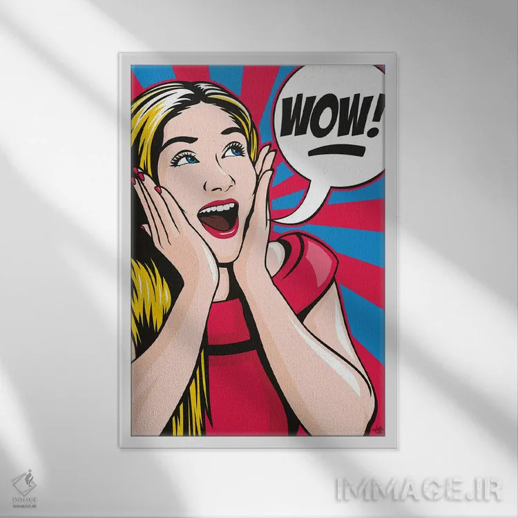 تابلو دکوراتیو وای! اثر جیمز لی - نمای قابدار سفید