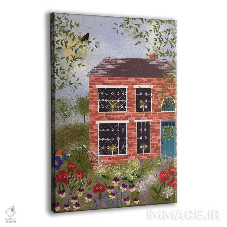 تابلو دکوراتیو کلبه آجری اثر جوی لافرم - نمای پرسپکتیو محصول