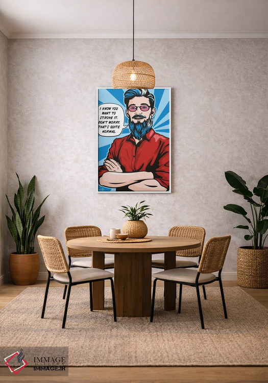 تابلو دکوراتیو نوازش ریش اثر جیمز لی - D2W