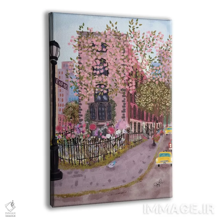 تابلو دکوراتیو ایست ویلیج اثر جوی لافرم - نمای پرسپکتیو محصول