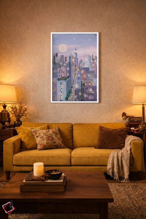 تابلو دکوراتیو چشم انداز شهری ۱ اثر جوی لافرم - D1W