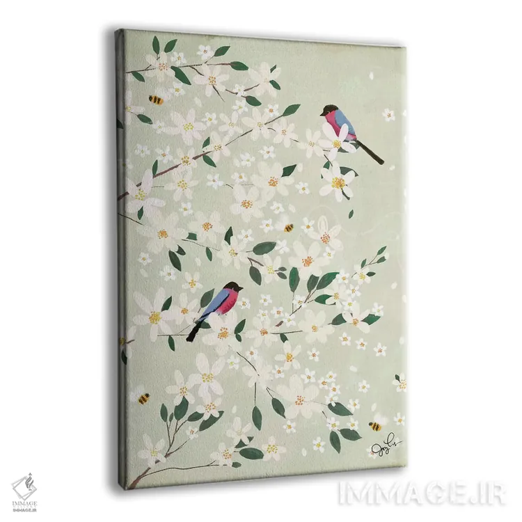 تابلو دکوراتیو سهره های شکوفه سیب اثر جوی لافرم - نمای پرسپکتیو محصول
