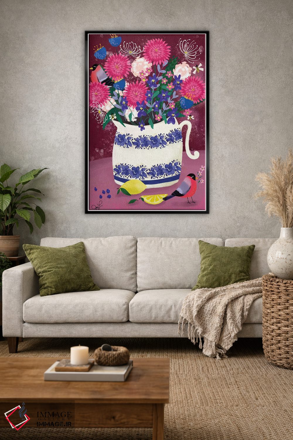 تابلو دکوراتیو دالیاها اثر جوی لافرم - D1B