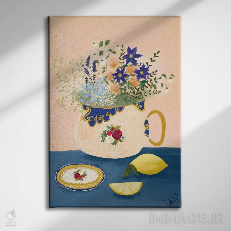 تابلو دکوراتیو گل وحشی استافوردشایر اثر جوی لافرم - نمای روبهرو روی دیوار