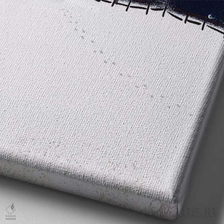 تابلو دکوراتیو ترکیب هنر فولکلور ۲ اثر جوی لافرم - نمای نزدیک بافت بوم