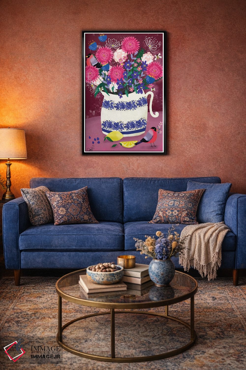 تابلو دکوراتیو دالیاها اثر جوی لافرم - D5B