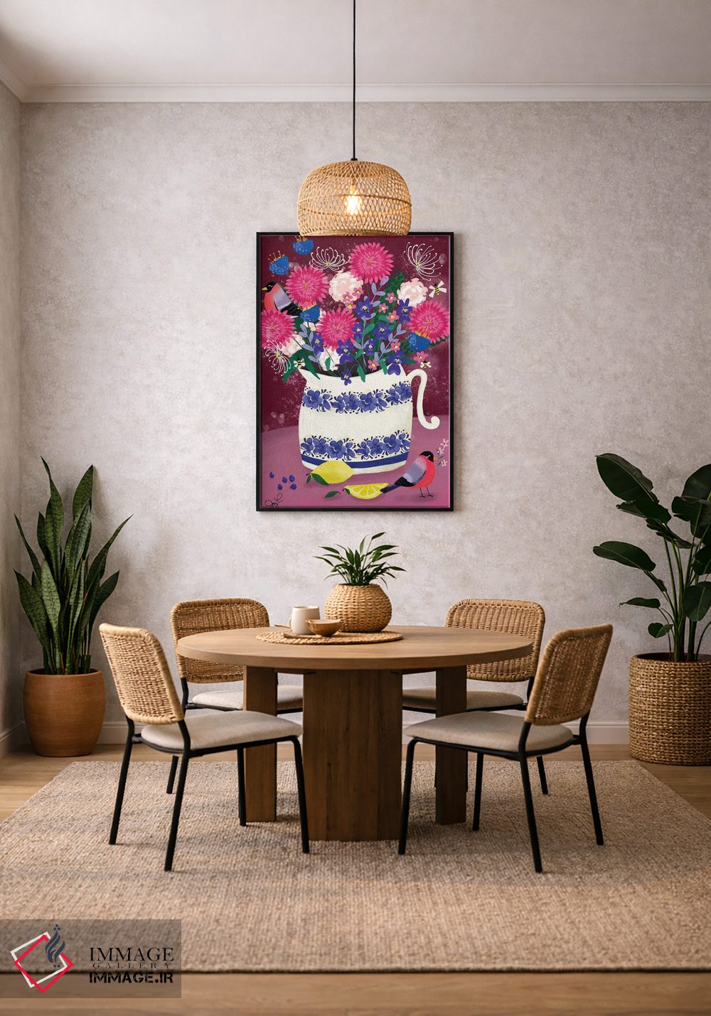 تابلو دکوراتیو دالیاها اثر جوی لافرم - D4B