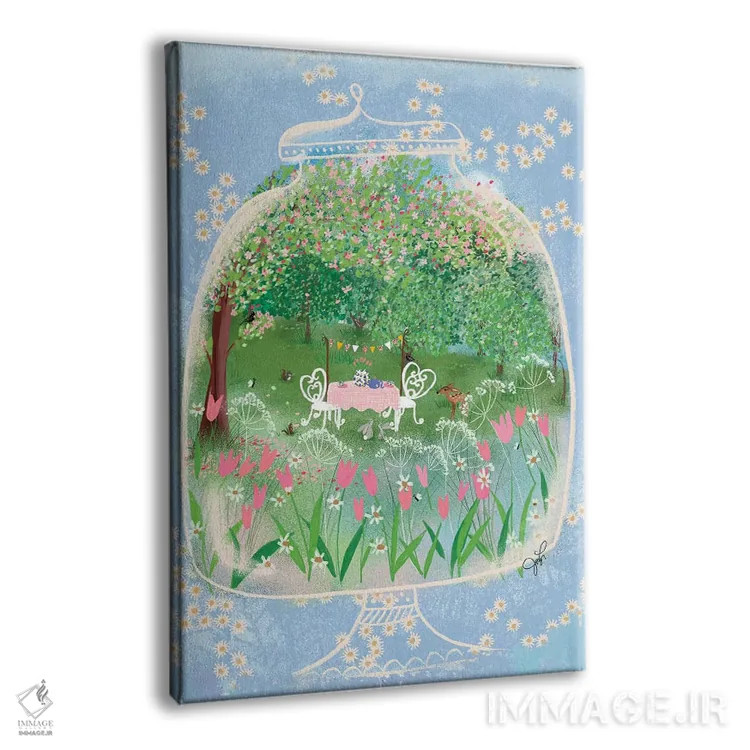 تابلو دکوراتیو مهمانی چای در تراریوم اثر جوی لافرم - نمای پرسپکتیو محصول