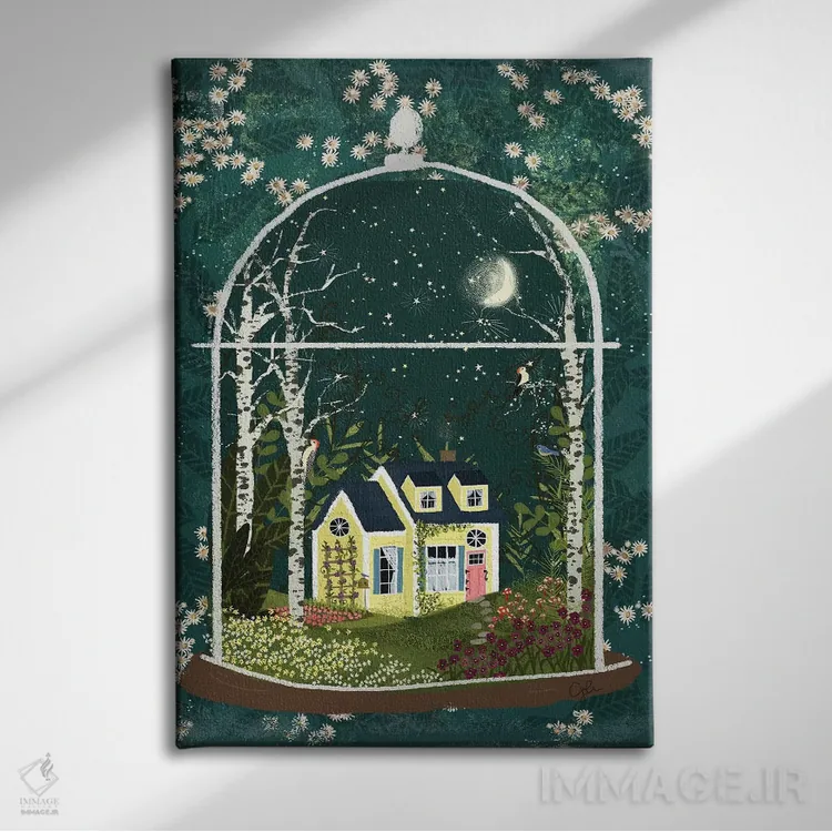 تابلو دکوراتیو تراریوم ۳ اثر جوی لافرم - نمای روبهرو روی دیوار