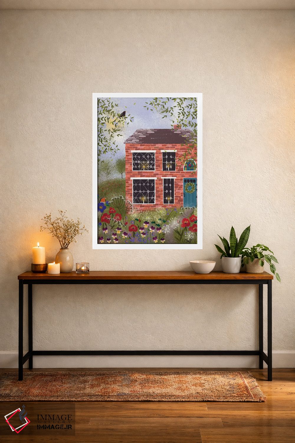 تابلو دکوراتیو کلبه آجری اثر جوی لافرم - D2W