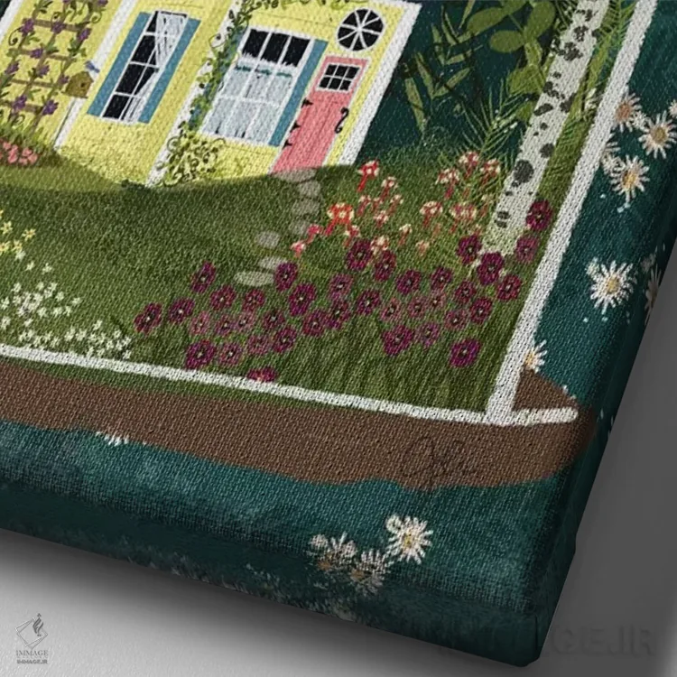 تابلو دکوراتیو تراریوم ۳ اثر جوی لافرم - نمای نزدیک بافت بوم