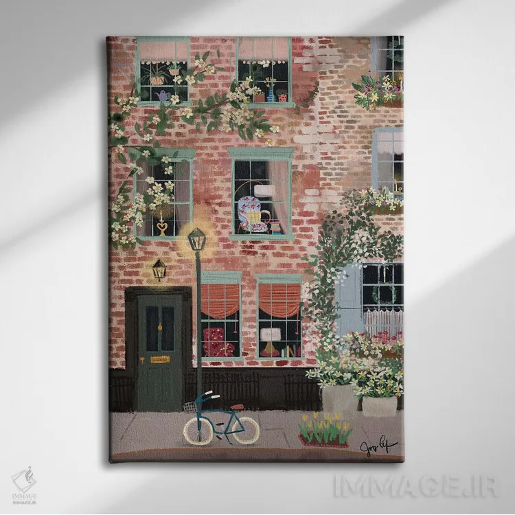 تابلو دکوراتیو پشت پیچ اثر جوی لافرم - نمای روبهرو روی دیوار