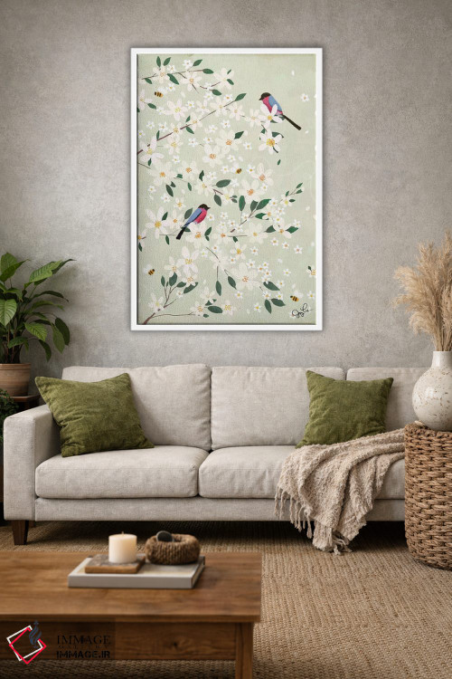 تابلو دکوراتیو سهره های شکوفه سیب اثر جوی لافرم - D1W