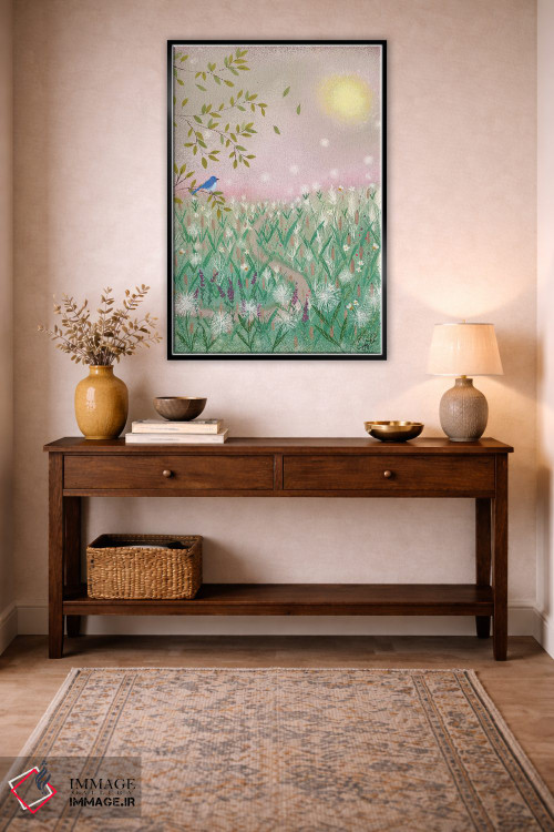 تابلو دکوراتیو رویای روز صورتی اثر جوی لافرم - D4B