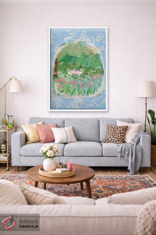 تابلو دکوراتیو مهمانی چای در تراریوم اثر جوی لافرم - D1W