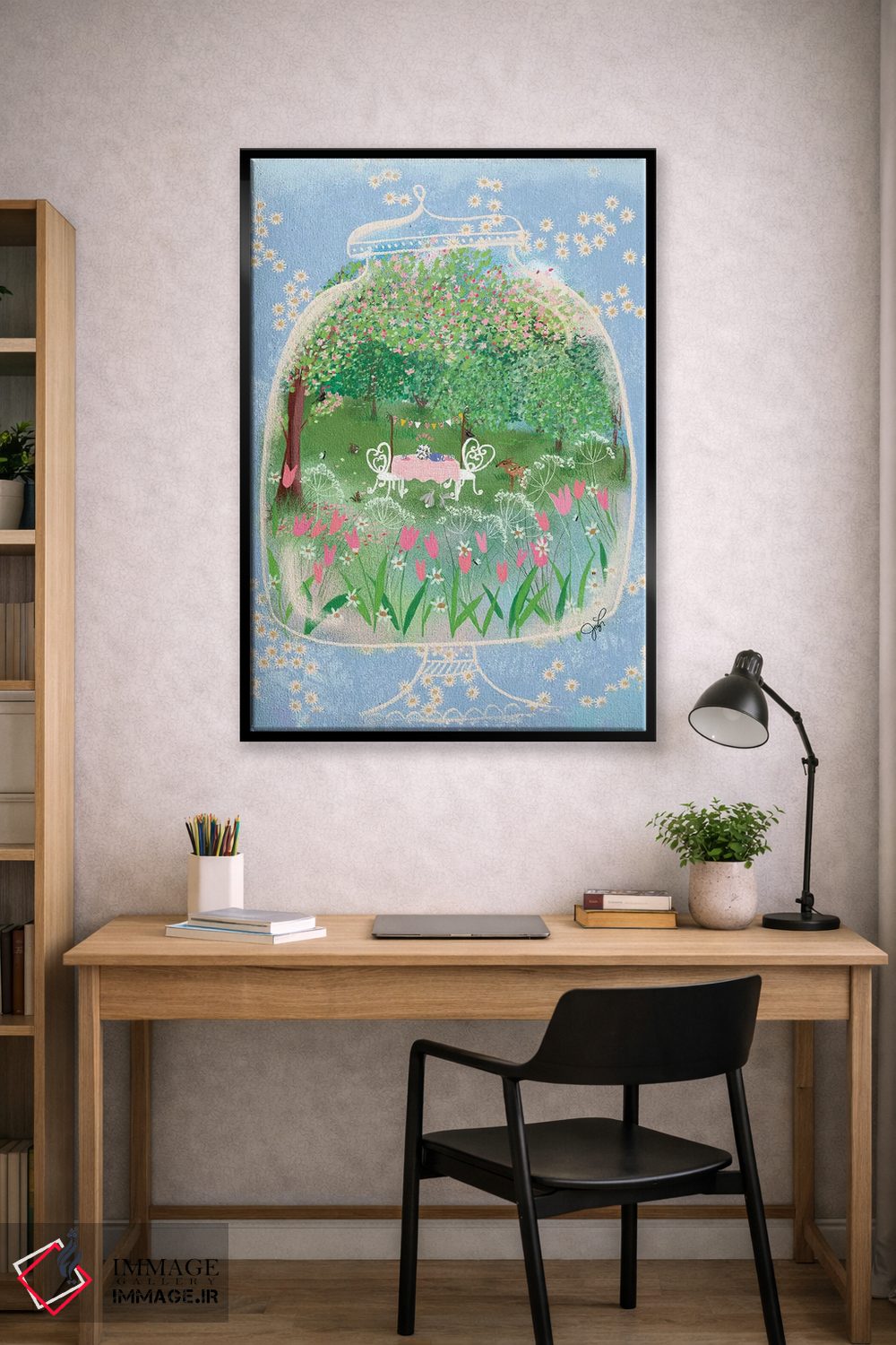 تابلو دکوراتیو مهمانی چای در تراریوم اثر جوی لافرم - D2B