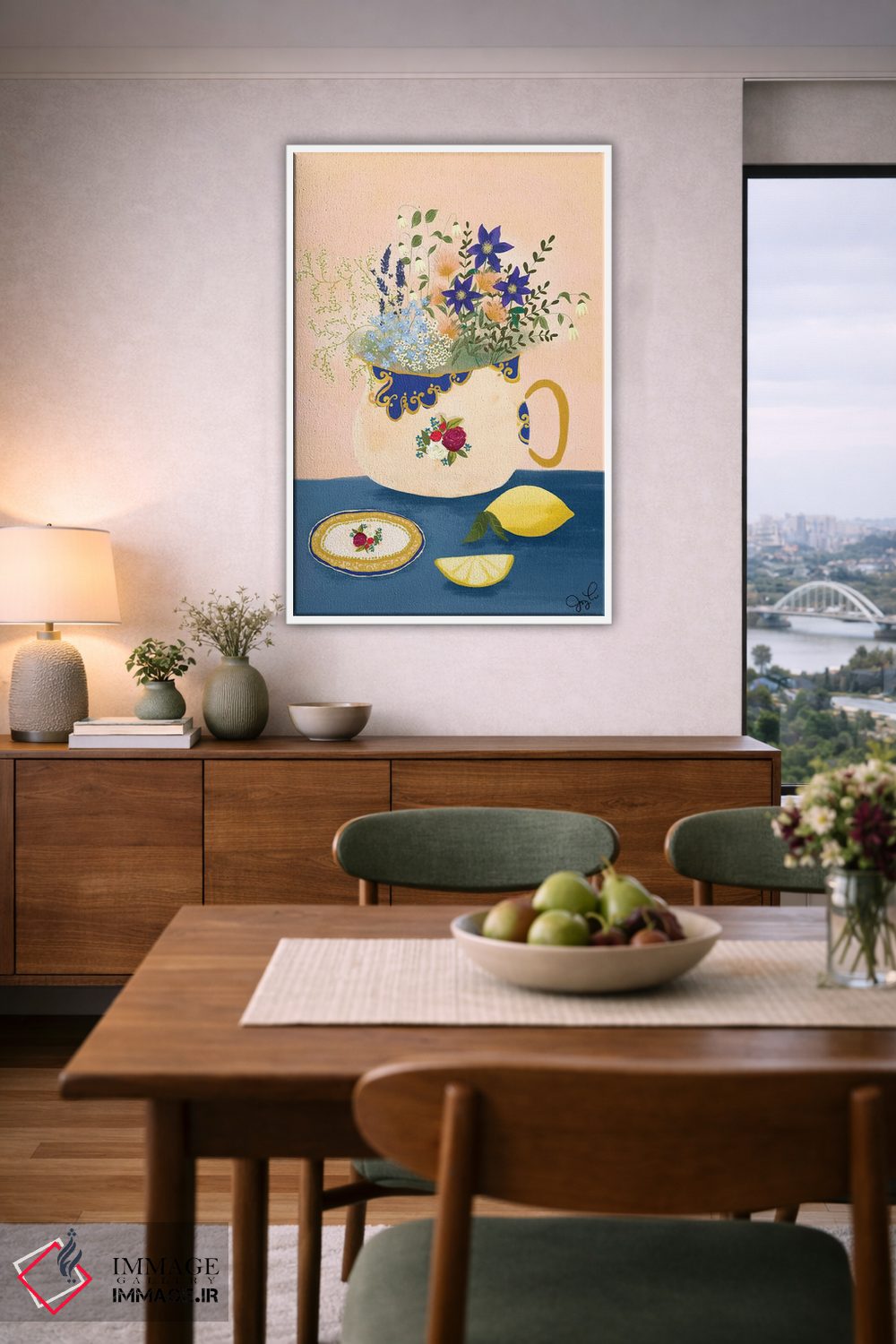 تابلو دکوراتیو گل وحشی استافوردشایر اثر جوی لافرم - D5W