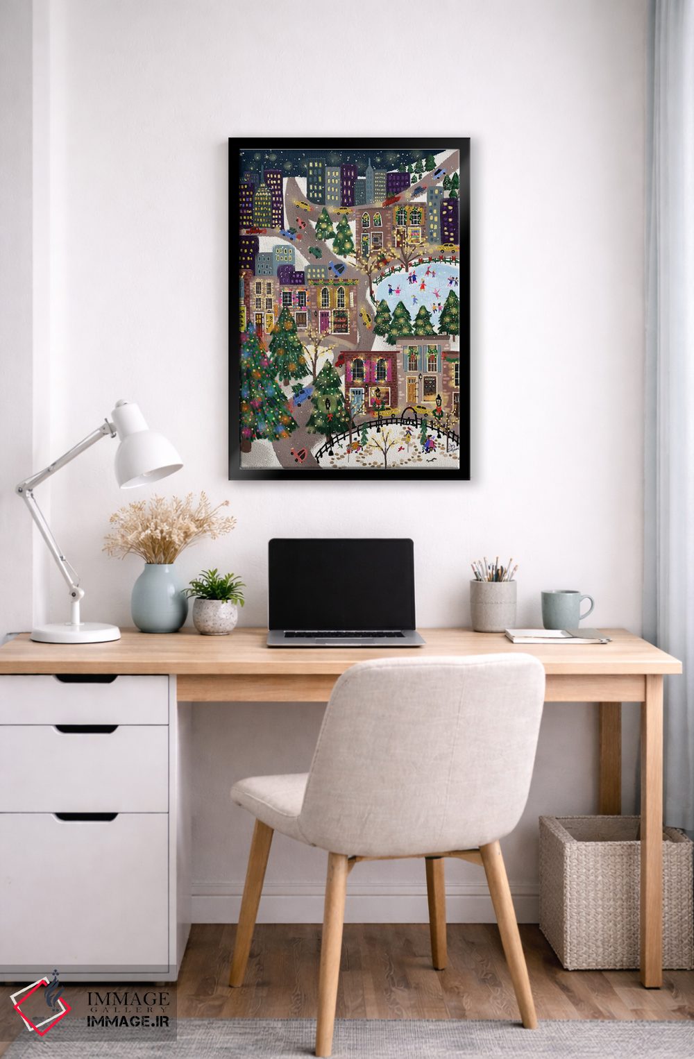 تابلو دکوراتیو شهر درخشان اثر جوی لافرم - D6B