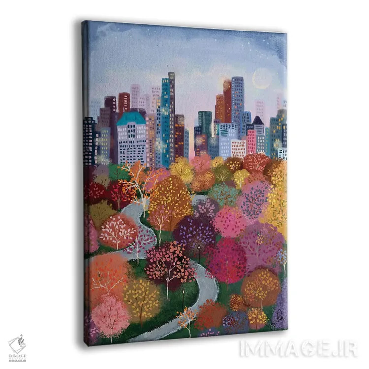 تابلو دکوراتیو پاییز در پارک اثر جوی لافرم - نمای پرسپکتیو محصول