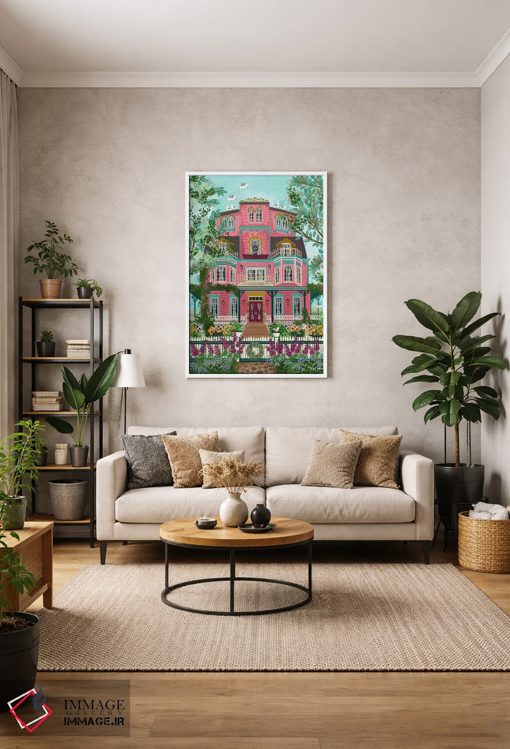 تابلو دکوراتیو خانه ساحلی اثر جوی لافرم - D1W