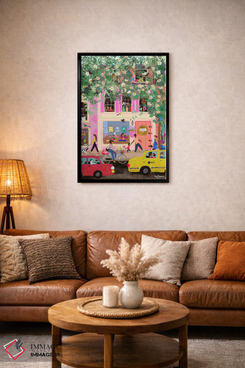 تابلو دکوراتیو رویای صورتی خیابان بهار اثر جوی لافرم - D4B