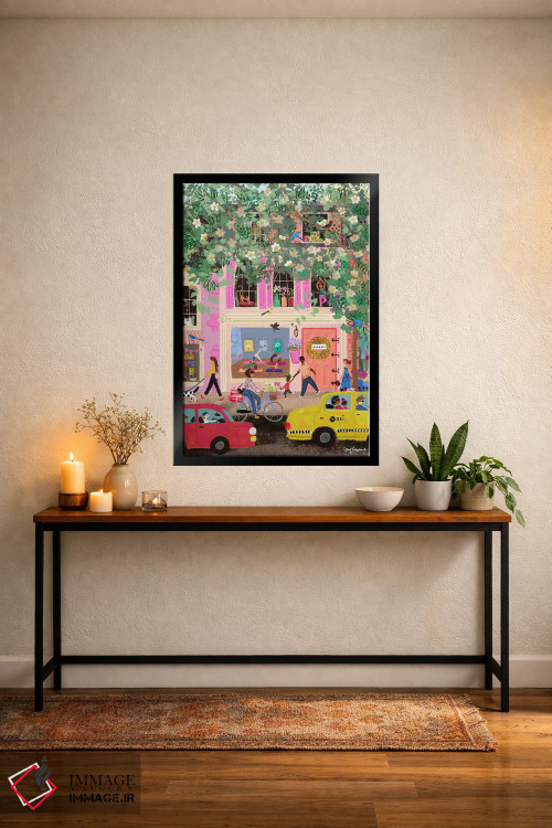 تابلو دکوراتیو رویای صورتی خیابان بهار اثر جوی لافرم - D5B