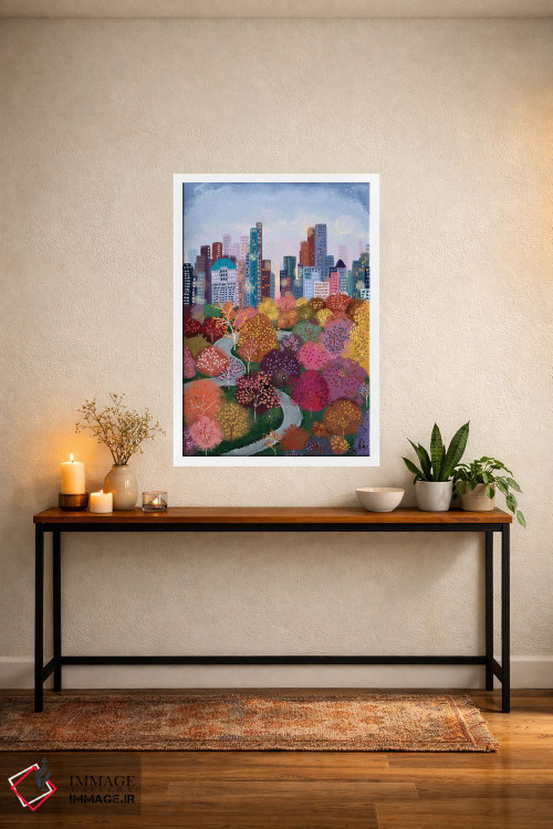 تابلو دکوراتیو پاییز در پارک اثر جوی لافرم - D3W