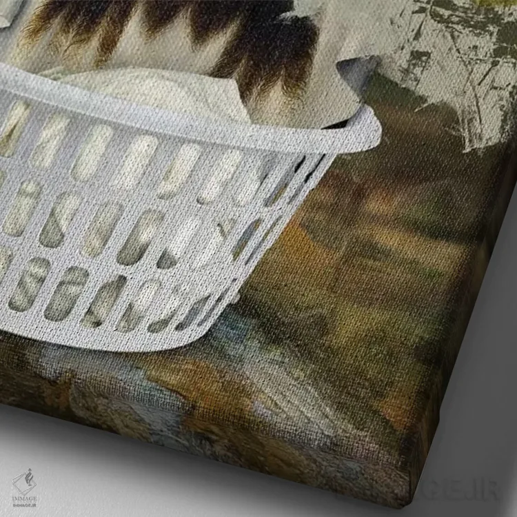 تابلو دکوراتیو بند رخت اثر خوزه لوئیس گوئررو - نمای نزدیک بافت بوم