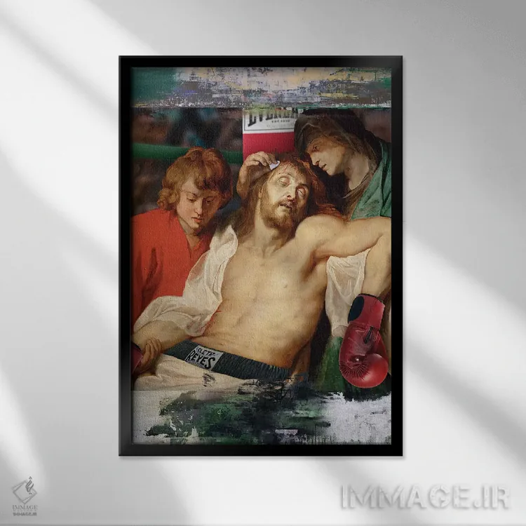 تابلو دکوراتیو مبارز اثر خوزه لوئیس گوئررو - نمای قابدار مشکی