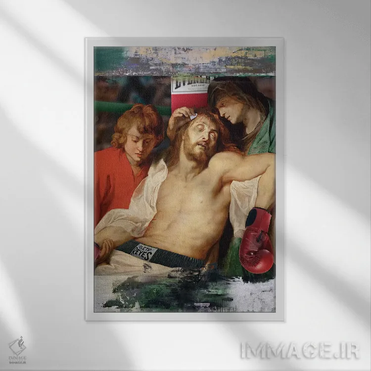 تابلو دکوراتیو مبارز اثر خوزه لوئیس گوئررو - نمای قابدار سفید