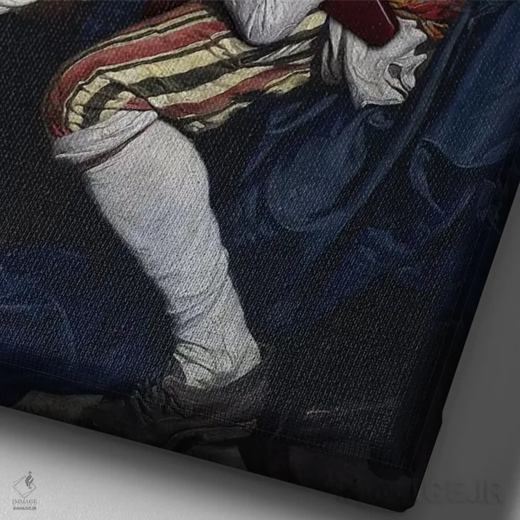 تابلو دکوراتیو گیتاریست اثر خوزه لوئیس گوئررو - نمای نزدیک بافت بوم