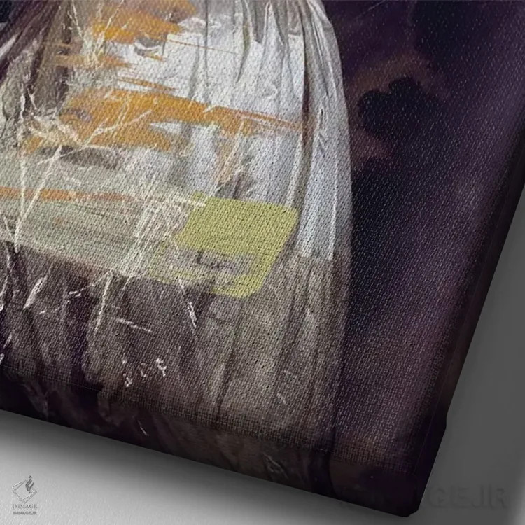 تابلو دکوراتیو گل ها اثر خوزه لوئیس گوئررو - نمای نزدیک بافت بوم