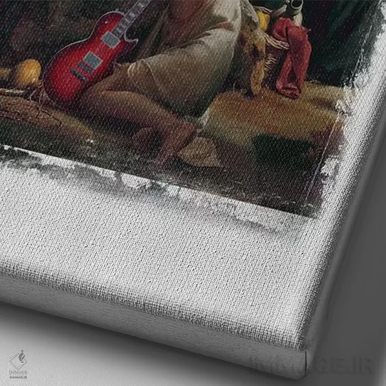 تابلو دکوراتیو عیسی فوق العاده است اثر خوزه لوئیس گوئررو - نمای نزدیک بافت بوم