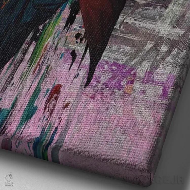 تابلو دکوراتیو مادر اثر خوزه لوئیس گوئررو - نمای نزدیک بافت بوم