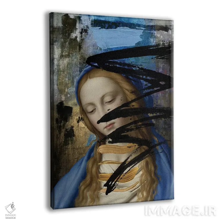تابلو دکوراتیو آبی اثر خوزه لوئیس گوئررو - نمای پرسپکتیو محصول