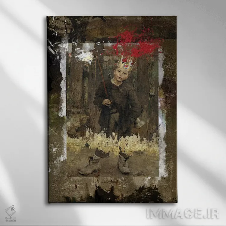 تابلو دکوراتیو پادشاه اثر خوزه لوئیس گوئررو - نمای روبهرو روی دیوار