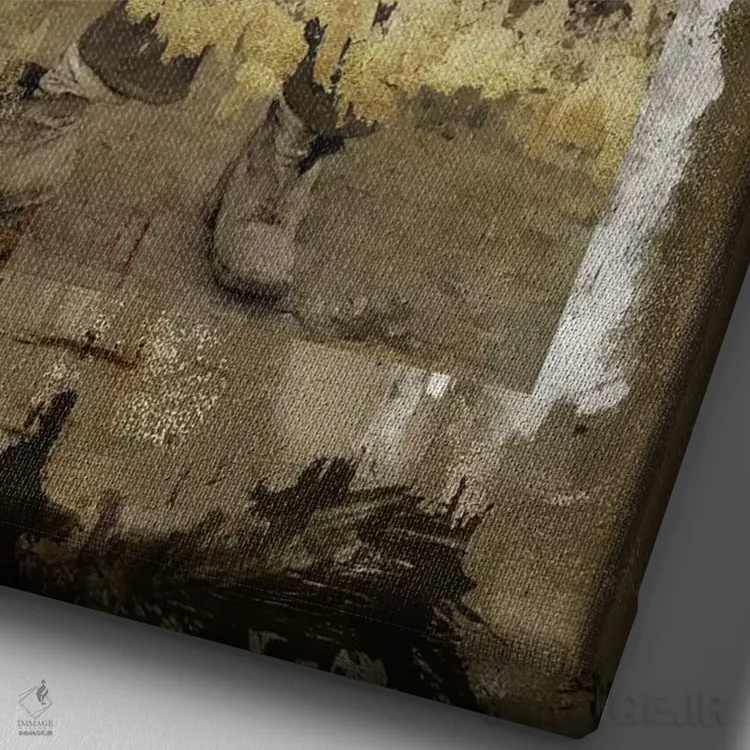 تابلو دکوراتیو پادشاه اثر خوزه لوئیس گوئررو - نمای نزدیک بافت بوم