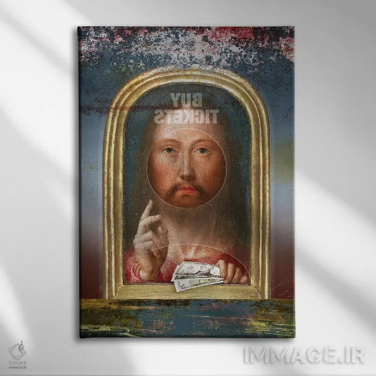 تابلو دکوراتیو دو عدد لطفا اثر خوزه لوئیس گوئررو - نمای روبهرو روی دیوار