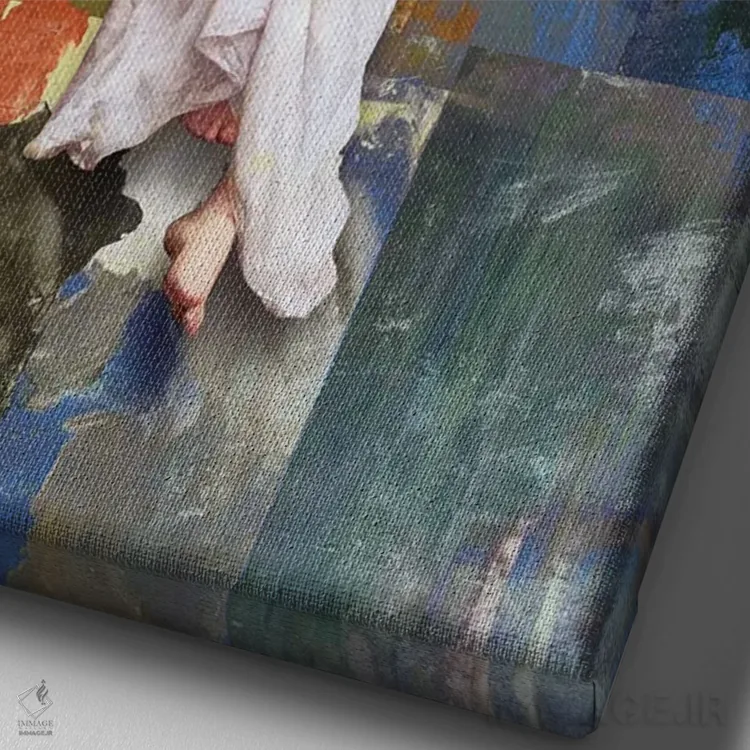 تابلو دکوراتیو به یاد تو اثر خوزه لوئیس گوئررو - نمای نزدیک بافت بوم